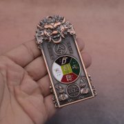 Bronze General Order Talisman with Colorful Painted Tiger Head Five Mountain Shape Protector Card Authentic True Action Brand - Image 3