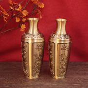 Bronze Small Vase Dried Flower Decorative Metal Living Room Creative Copper Palm Display Tabletop Decoration Antique Style Flower Holder - Image 2