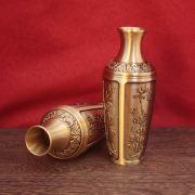 Bronze Small Vase Dried Flower Decorative Metal Living Room Creative Copper Palm Display Tabletop Decoration Antique Style Flower Holder - Image 3