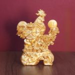 Gold Rooster Wealth Decorative Ornaments Home Office Desktop Decoration Money Yuanbao Alloy Metal Crafts Good Luck