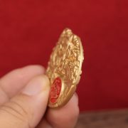 Bronze Relief Dragon Pattern Keychain Tag Wealth Attracting Good Fortune Pendant For Men Women Wholesale Custom Metal Craft - Image 2
