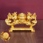 Alloy Xi Wang Figurine Business Gift Office Desk Decoration Wealth Attraction Prosperity Polyvalent Container Custom Metal Craft