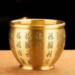 Bronze Rice Tub Full Copper Fortune Attracting Brass Creative Home Decor Living Room Tabletop Ornament Wealth Gathering Basin