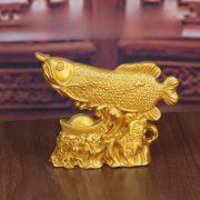 Hot Selling Home Office Decoration Prosperous Goldfish Chinese Style Opening Gift Direct Sale Custom Metal Craft Ornament