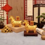 Instant Fortune Spinning Tile Ornament for Living Room Entrance Office Decorations Chinese New Year Gift Metal Craft