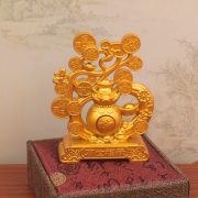 Sajin Wanshi Fu Lu Office Living Room Decorative Ornaments Crafts Wealth Attracting Bao Yu Money Bag Rotating Metal Artwork - Image 4