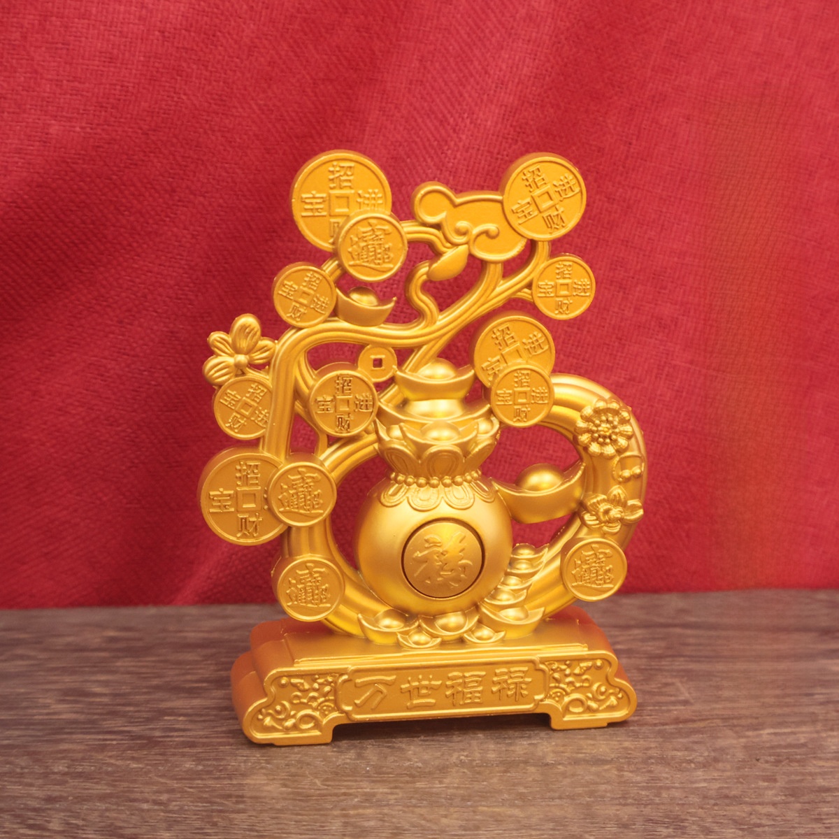 LA-986326865771_img0 Wanshifuru Home Office Bank Decorative Ornaments Wealth Tree Opening Gifts Gold Shop Grand Opening Window Display Items - Image 1