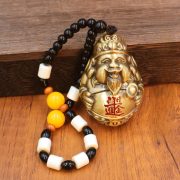 Solid Brass Handheld Ornaments Wealth Attracting Laughing God Of Fortune Stress Relief Crafts For Business And Home Decor