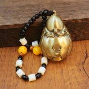 Solid Brass Handheld Ornaments Wealth Attracting Laughing God Of Fortune Stress Relief Crafts For Business And Home Decor - Image 2