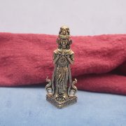 Bronze Zamukhiya Statue Female Wealth Goddess Kuan Yin Tibetan Buddhism Temple Ornament Handcrafted Metal Craft - Image 4