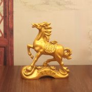 Home Decor Animal Themed 'Money Wins' Ornaments Living Room Decor Lucky Horse Jumps Over Money Custom Metal Craft Art Piece