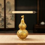 Bronze Hollow Carved Gourd Ornament Wealth Attraction Living Room Decor Entrance Hall Office Decoration Wholesale