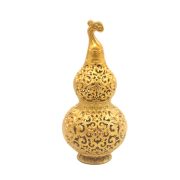 Bronze Hollow Carved Gourd Ornament Wealth Attraction Living Room Decor Entrance Hall Office Decoration Wholesale - Image 5