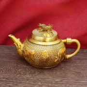 Bronze Teapot Mountain Water Teapot Dragon And Phoenix Teapot Creative Copper Ornament Home Office Decoration Wholesale