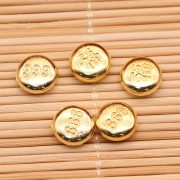 Shajin Little Gold Beans Lucky Rice Bucket Decorative Ornaments Imitation Gold Crafts Props Wealth Attracting Home Decor