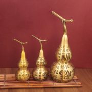 Bronze Cloud Hundred Blessings Gourd Metal Artwork Office Living Room Decorative Ornaments Lucky Character Bronze Gourd Design