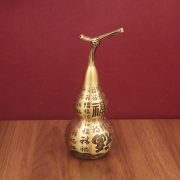 Bronze Cloud Hundred Blessings Gourd Metal Artwork Office Living Room Decorative Ornaments Lucky Character Bronze Gourd Design - Image 4