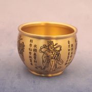 Home Office Decorative Wealth Attracting Artisan Craftwork Five Road Wealth Deity Bowl Scholar And Warrior Wealth God Offering