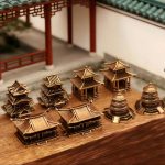 Bronze Temple of Heaven Model Souvenir Creative Cultural Tourism Metal Landscape Miniature Altar Gift for Friends