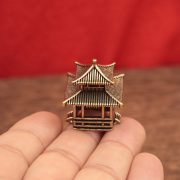 Bronze Vintage Building Creative Display Piece Artificial Mountain Landscaping Fish Tank Miniature Landscape Decoration Metal Craft - Image 3