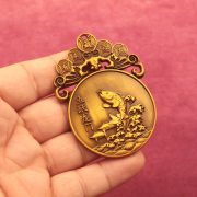 Jia Chen Dragon Year Metal Craft Ornament Lucky Charm Coin Zodiac Animal Figurine Metal Alloy Bull Sheep Dog Pendant for Home Decoration - Image 3