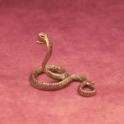 Bronze Snake Craft Artifacts Vintage Rustic Creative Gifts Prank Desktop Decorations Zodiac Snake Custom Metal Craft Ornaments