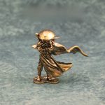 Retro Bronze Knight Figure Creative Desktop Decoration Martial Arts Hero Style National Trend Custom Metal Craft Ornament