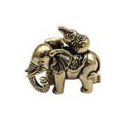 Aged Brass Elephant Tabletop Decoration Attracting Wealth And Happiness Small Copper Keychain Pendant Cultural Art Tea Pet - Image 5