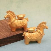 Metal Horse Ornament For Desktop Wealth Brings Instantly Lucky Money Symbol Craftwork Ideal Gift Animal Zodiac Horse