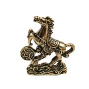 Retro Bronze Horse Figurine Money Stepping Office Living Room Desktop Decorations Zodiac Horse Custom Metal Craft Ornaments - Image 4