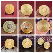 Bronze Octagonal Compass Pointer Multi-circle Rotatable Stress Relief Handle Living Room Desktop Decoration Ornaments - Image 2