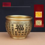 Bronze Decorative Money Bucket Prosperous Home Living Room Desk Decoration Wealth Attracting Lucky Symbol Ornament