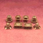 Bronze Vintage Building Decorative Miniature Sculpture Study Landscape Rockery Peculiar Stone Aquarium 3D Decoration