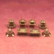 Bronze Vintage Building Decorative Miniature Sculpture Study Landscape Rockery Peculiar Stone Aquarium 3D Decoration