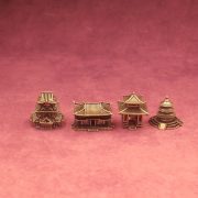 Bronze Vintage Building Decorative Miniature Sculpture Study Landscape Rockery Peculiar Stone Aquarium 3D Decoration - Image 3