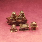 Bronze Vintage Building Decorative Miniature Sculpture Study Landscape Rockery Peculiar Stone Aquarium 3D Decoration - Image 4