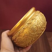 Lucky Fortune Yellow Bronze Money Box Business Opening Decorative Item For Shop Home Living Room Decoration Rice Drum - Image 2