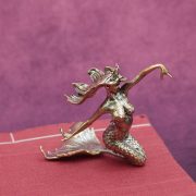 New Creative Retro Bronze Mermaid Princess Decoration Office Desk Top Copperware Anime Mermaid Ornament