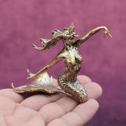 New Creative Retro Bronze Mermaid Princess Decoration Office Desk Top Copperware Anime Mermaid Ornament - Image 2