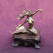 New Creative Retro Bronze Mermaid Princess Decoration Office Desk Top Copperware Anime Mermaid Ornament - Image 4
