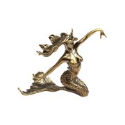 New Creative Retro Bronze Mermaid Princess Decoration Office Desk Top Copperware Anime Mermaid Ornament - Image 5