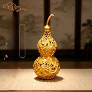 Bronze Hollow Carved Dragon And Phoenix Gourd Artistic Decorations Creative Living Room Tabletop Entranceway Ornaments - Image 3