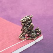 Retro Pure Brass Qilin Pair Desktop Ornaments Chinese Trend Tea Pet Decorative Collectible Antique Copper Crafts Wholesale - Image 2