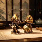 Retro Solid Ice Shooter Ai Office Desktop Bronze Artifacts Craftsmanship Faux Sand Casting Office Decorations Custom Metal Craft Ornament - Image 2