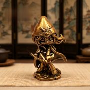 Retro Solid Ice Shooter Ai Office Desktop Bronze Artifacts Craftsmanship Faux Sand Casting Office Decorations Custom Metal Craft Ornament - Image 4