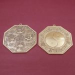 Bronze Thickened Tai Chi Eight Trigrams Mirror Feng Shui Ornaments With Four Sacred Beasts Hanging Decorations Custom Metal Craft
