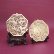 Bronze Thickened Tai Chi Eight Trigrams Mirror Feng Shui Ornaments With Four Sacred Beasts Hanging Decorations Custom Metal Craft - Image 3
