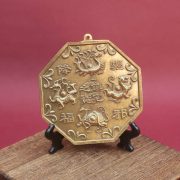 Bronze Thickened Tai Chi Eight Trigrams Mirror Feng Shui Ornaments With Four Sacred Beasts Hanging Decorations Custom Metal Craft - Image 4