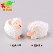 白绵羊 苔藓微景观DIY树脂工艺彩绘生肖羊动物小摆件装饰礼品配件 - Image 4