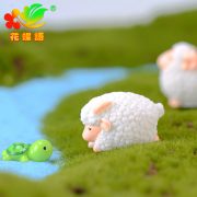 白绵羊 苔藓微景观DIY树脂工艺彩绘生肖羊动物小摆件装饰礼品配件 - Image 2